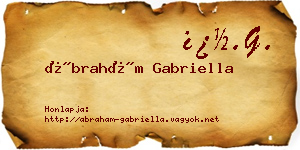 Ábrahám Gabriella névjegykártya